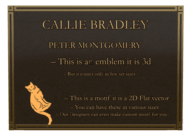Rectangle (landscape) Bronze Plaque – bird preview