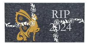 Rectangle Landscape Horse 2 memorial design preview