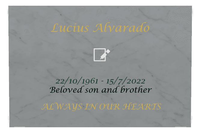 Rectangle (landscape) Traditional Engraved Plaque – Son Memorial preview