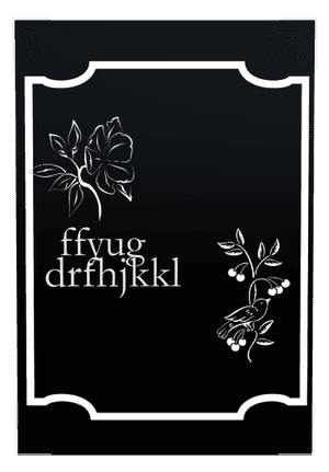 Rectangle Landscape Flower 3 memorial design preview