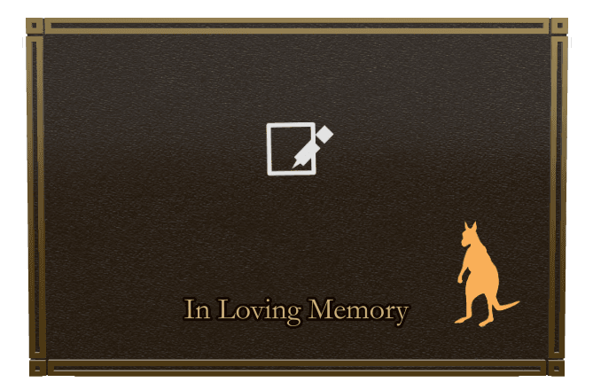 Rectangle (landscape) Bronze Plaque – kangaroo preview