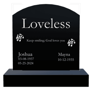 Curved Top - Music memorial design preview
