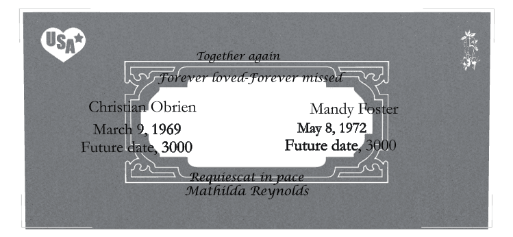 Square Traditional Engraved Headstone – Forever Loved preview
