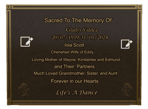 Rectangle Landscape Much Loved 3 memorial design preview