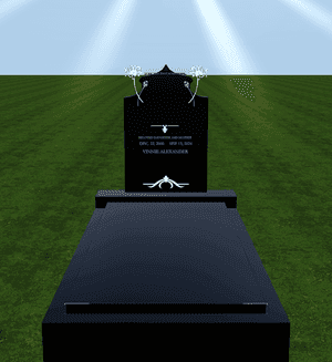Headstone 14 - Beloved Daughter memorial design preview