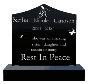 Curved Peak - Rest in Peace memorial design preview