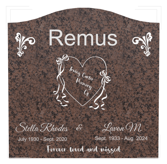 Serpentine Traditional Engraved Headstone – Forever Loved preview