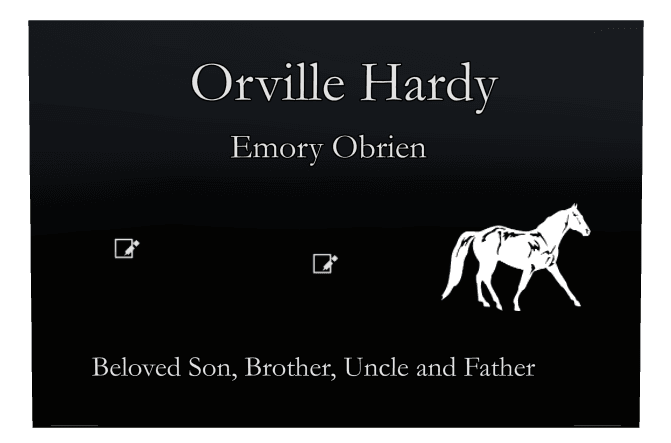 Square Laser-Etched Black Granite Headstone – Beloved Son preview