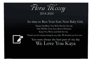 Rectangle Landscape Baby Plaque memorial design preview