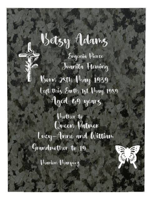 Rectangle (landscape) Traditional Engraved Plaque – butterflies preview