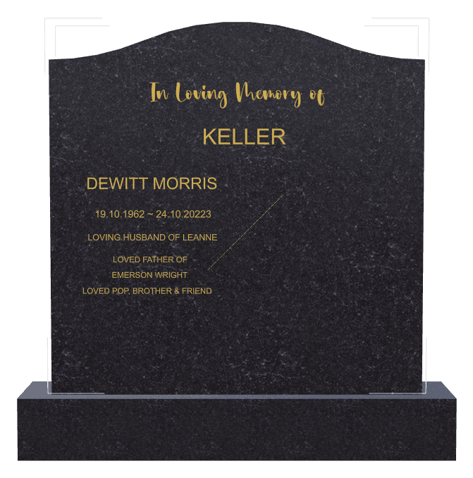 Serpentine Traditional Engraved Headstone – Loving Husband preview