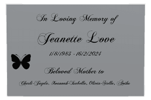 Stainless Steel Plaque - In Loving Memory 7 memorial design preview