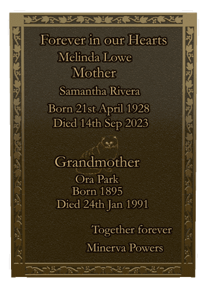 Rectangle Portrait Forever in Our Hearts 14 memorial design preview
