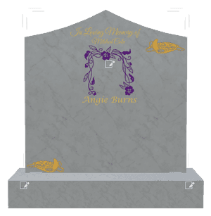 Curved Peak - In Loving Memory Headstone memorial design preview