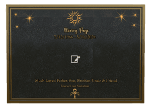Bronze Plaque - Much Loved 7 memorial design preview