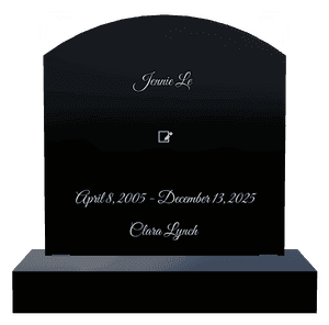 Curved Top - Beloved Daughter 2 memorial design preview