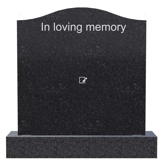 Serpentine Traditional Engraved Headstone – In Loving Memory preview