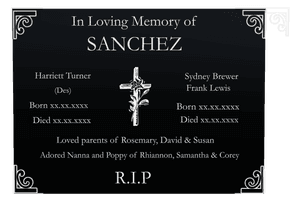 Rectangle Landscape in Loving Memory 85 memorial design preview