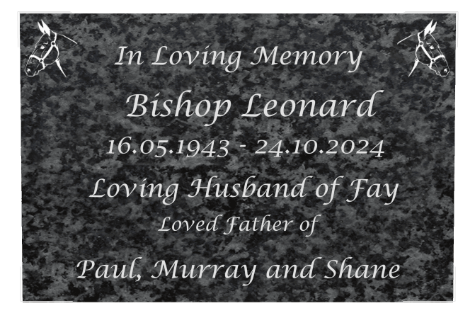 Rectangle (landscape) Traditional Engraved Plaque – horse preview