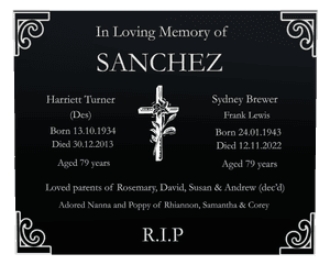 Rectangle Landscape in Loving Memory 86 memorial design preview