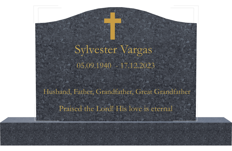Serpentine Traditional Engraved Headstone – Cross preview