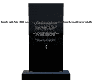 Square - Fishing Headstone memorial design preview