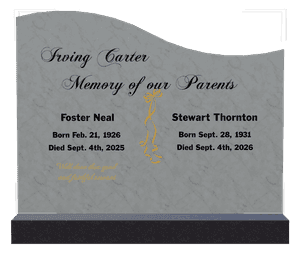 Left Wave - Well Done Thou Good And Faithful Servant memorial design preview
