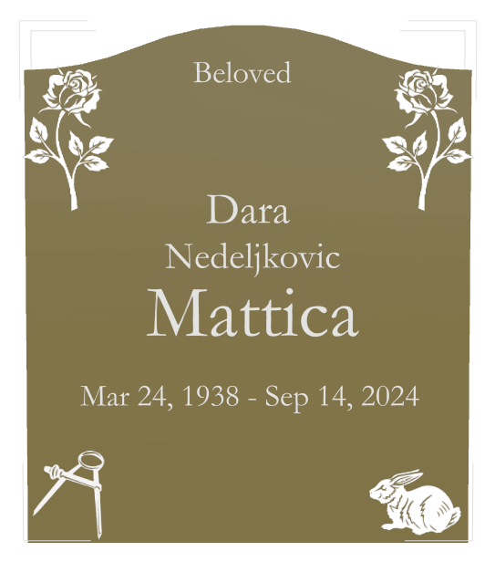 Serpentine Traditional Engraved Headstone – Bird Flower preview