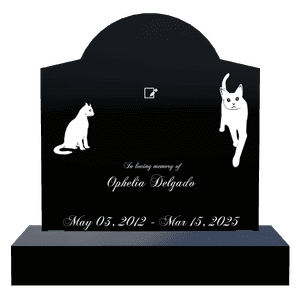 Curved Gable - In Loving Memory Headstone memorial design preview