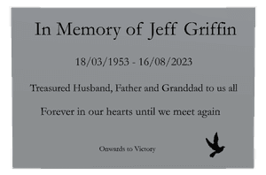 Rectangle Landscape Forever in Our Hearts 36 memorial design preview