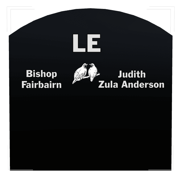 Curved Top Laser-Etched Black Granite Headstone – Bird preview