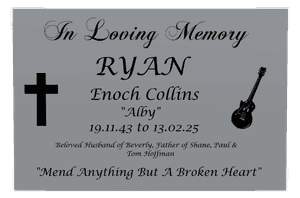 Stainless Steel Plaque - In Loving Memory 10 memorial design preview
