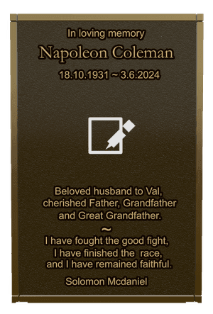 Rectangle Landscape Fought The Good Fight memorial design preview