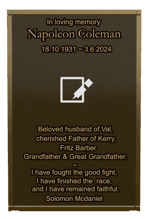 Rectangle Landscape Fought The Good Fight Plaque memorial design preview