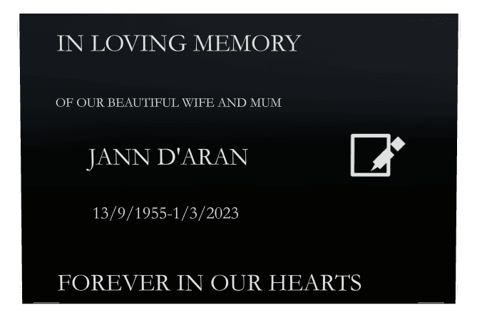 Rectangle (landscape) Laser-Etched Color Plaque – Mother Memorial preview