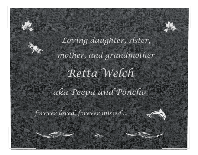 Square Traditional Engraved Headstone – Forever Loved preview