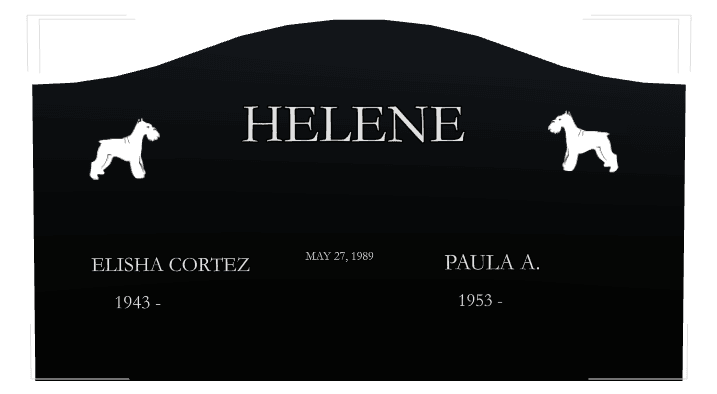 Serpentine Laser-Etched Black Granite Headstone – James preview