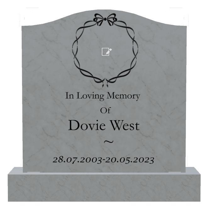 Serpentine Traditional Engraved Headstone – In Loving Memory preview