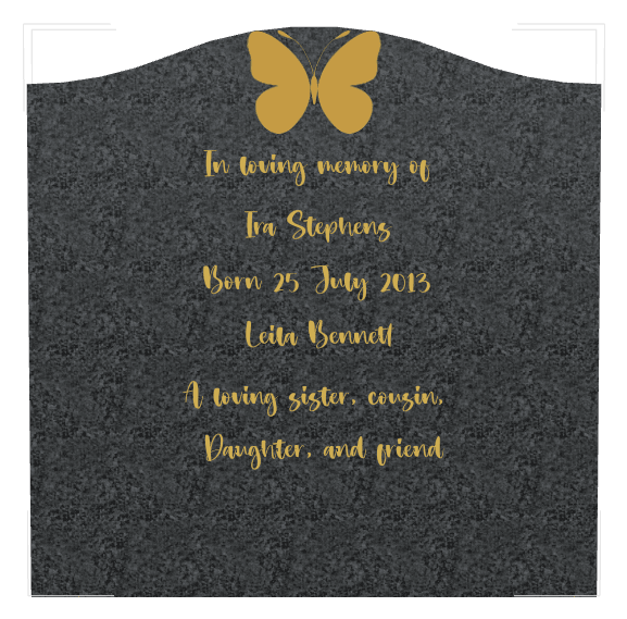 Serpentine Traditional Engraved Headstone – In Loving Memory preview