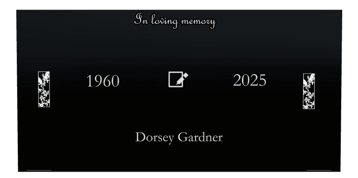 Square Laser-Etched Black Granite Headstone – In Loving Memory preview