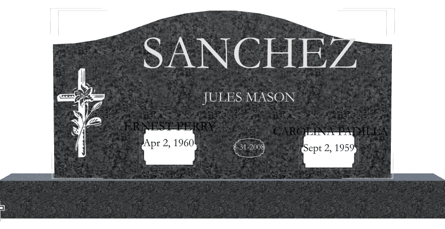 Serpentine Traditional Engraved Headstone – John preview