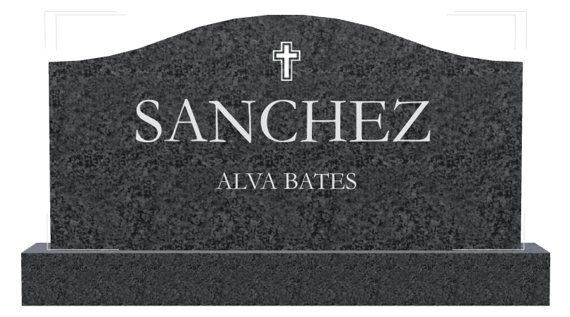 Serpentine Traditional Engraved Headstone – John 3 preview