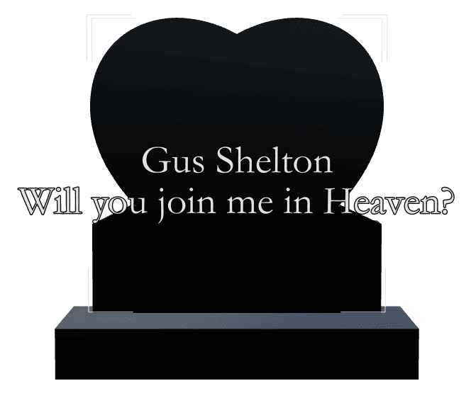Heart Laser-Etched Black Granite Headstone – Biblical Memorial preview