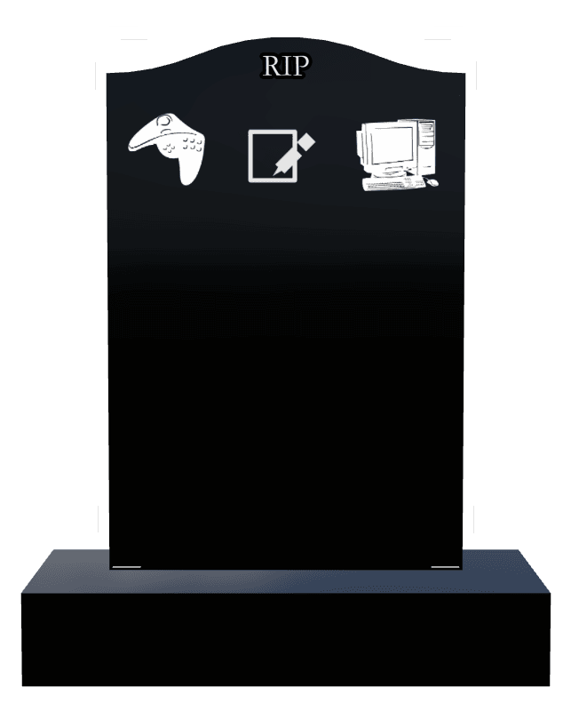 Serpentine Laser-Etched Black Granite Headstone – Rest in Peace preview