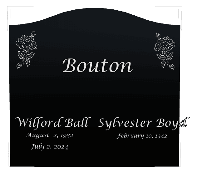 Serpentine Laser-Etched Black Granite Headstone – Flower preview