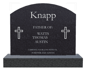 Curved Top - Cross memorial design preview