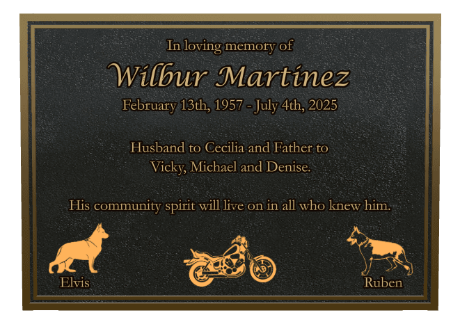 Rectangle (landscape) Bronze Plaque – dog preview