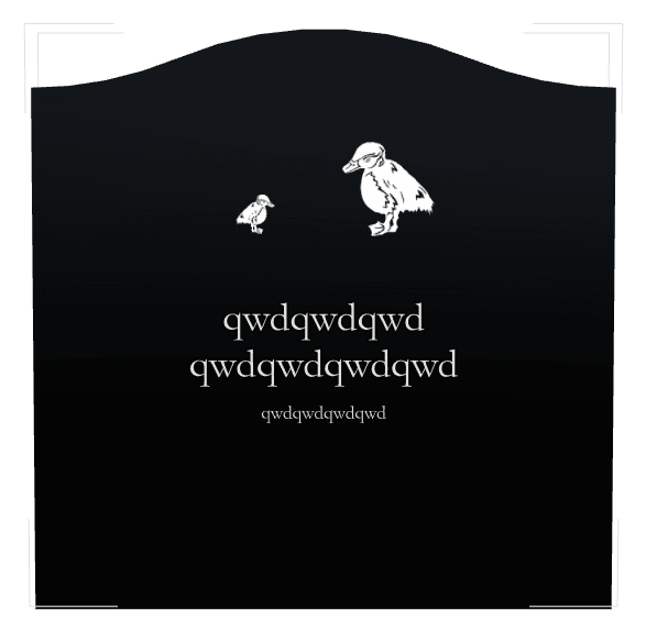 Serpentine Laser-Etched Black Granite Headstone – Bird preview