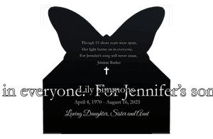 Headstone 38 - Song memorial design preview