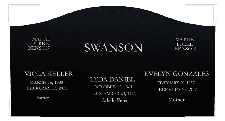 Serpentine Laser-Etched Black Granite Headstone – Ruth preview
